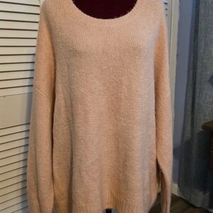 Express Women's Soft Knit Crew Neck Sweater - Soft Pink